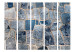Room Divider Sapphire Stone II - texture of blue stone bricks 133582 additionalThumb 3