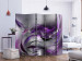 Room Divider Purple Swirls II II - romantic purple smoke on gray background 133682 additionalThumb 2