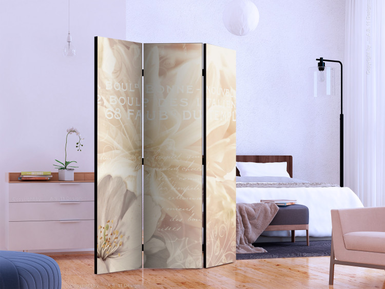 Folding Screen Kiss of Delicacy - romantic and fanciful flower composition 133982 additionalImage 2