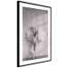 Wall Poster Winged - black and white woman with large wings against a concrete background 134182 additionalThumb 4