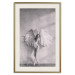 Wall Poster Winged - black and white woman with large wings against a concrete background 134182 additionalThumb 20