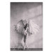 Wall Poster Winged - black and white woman with large wings against a concrete background 134182