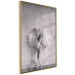 Wall Poster Winged - black and white woman with large wings against a concrete background 134182 additionalThumb 14