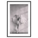Wall Poster Winged - black and white woman with large wings against a concrete background 134182 additionalThumb 16