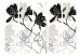 Folding Screen Flowers B&W II (5-piece) - black and white pattern of blooming flowers 134282 additionalThumb 3