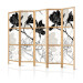 Folding Screen Flowers B&W II (5-piece) - black and white pattern of blooming flowers 134282 additionalThumb 5