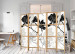 Folding Screen Flowers B&W II (5-piece) - black and white pattern of blooming flowers 134282 additionalThumb 8