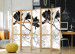 Folding Screen Flowers B&W II (5-piece) - black and white pattern of blooming flowers 134282 additionalThumb 6