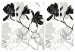 Folding Screen Flowers B&W II (5-piece) - black and white pattern of blooming flowers 134282 additionalThumb 7