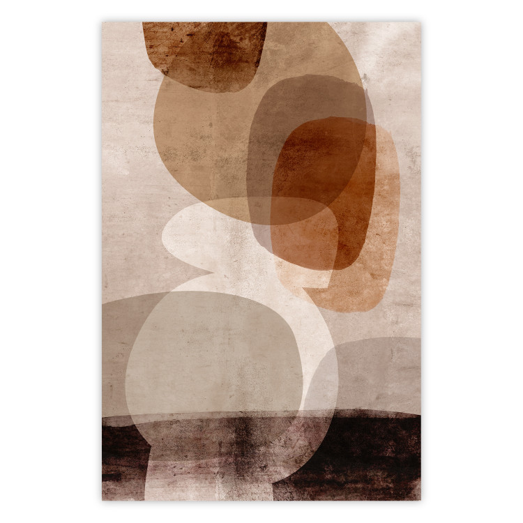 Wall Poster Stabilization of Desires - abstract composition of figures on a textured background 134982