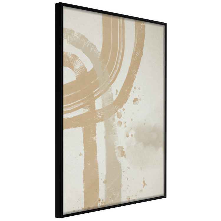 Poster Beige Minimalism - abstract brown pattern on a light beige background 135582 additionalImage 24