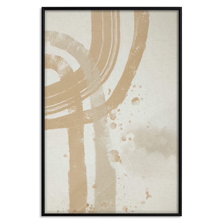 Poster Beige Minimalism - abstract brown pattern on a light beige background 135582 additionalImage 7