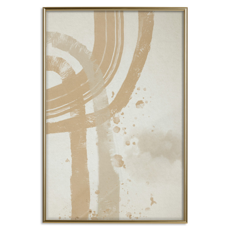 Poster Beige Minimalism - abstract brown pattern on a light beige background 135582 additionalImage 9