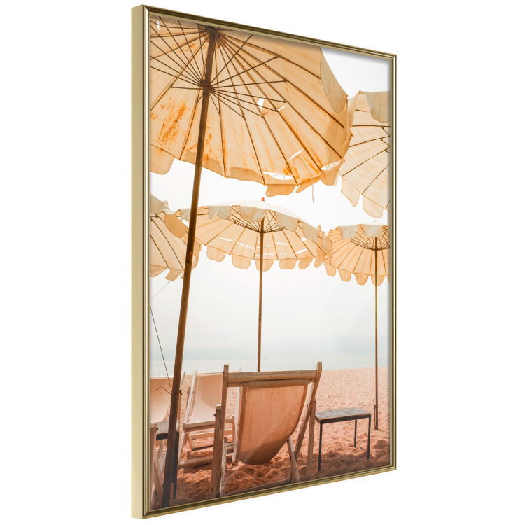 Wall Poster Sunny Gust - summer landscape of beach loungers with the sea in the background 135882 additionalImage 10