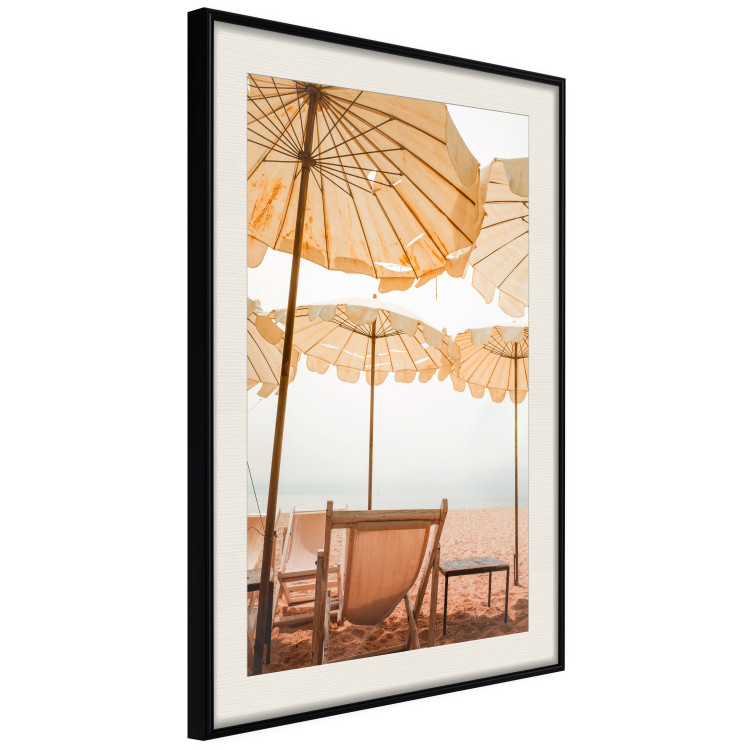 Wall Poster Sunny Gust - summer landscape of beach loungers with the sea in the background 135882 additionalImage 8