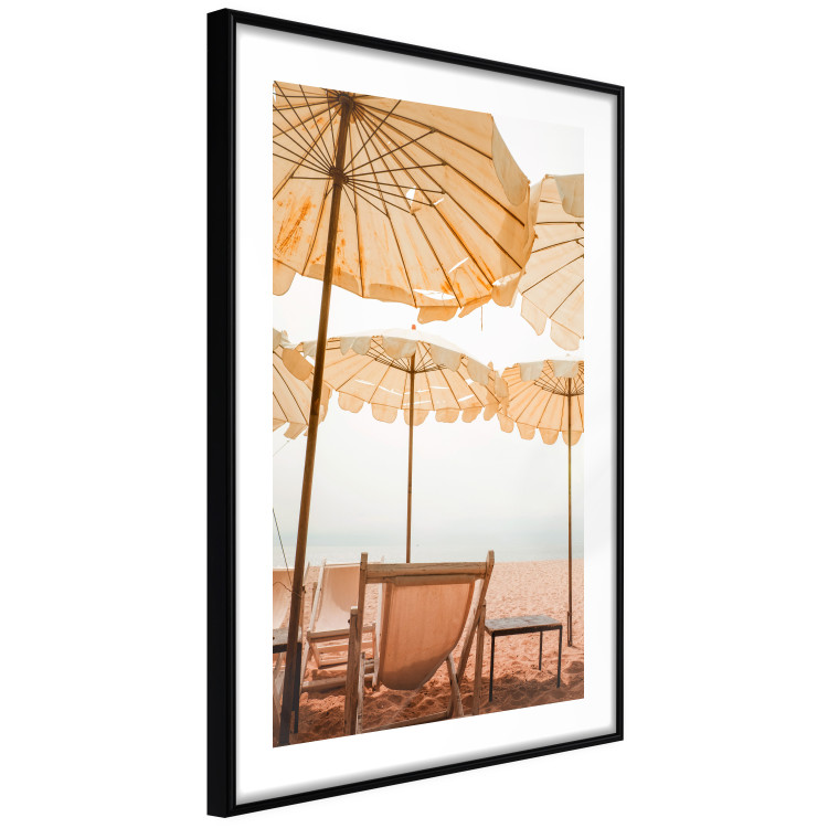 Wall Poster Sunny Gust - summer landscape of beach loungers with the sea in the background 135882 additionalImage 5