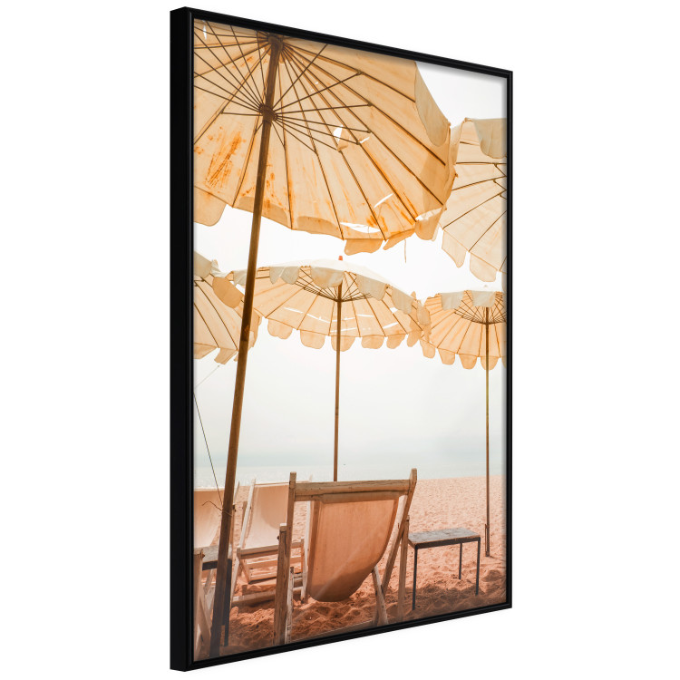 Wall Poster Sunny Gust - summer landscape of beach loungers with the sea in the background 135882 additionalImage 4