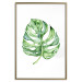 Wall Poster Watercolor Monstera - a simple composition with a green plant leaf 136382 additionalThumb 4