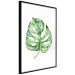 Wall Poster Watercolor Monstera - a simple composition with a green plant leaf 136382 additionalThumb 2