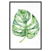 Wall Poster Watercolor Monstera - a simple composition with a green plant leaf 136382 additionalThumb 8