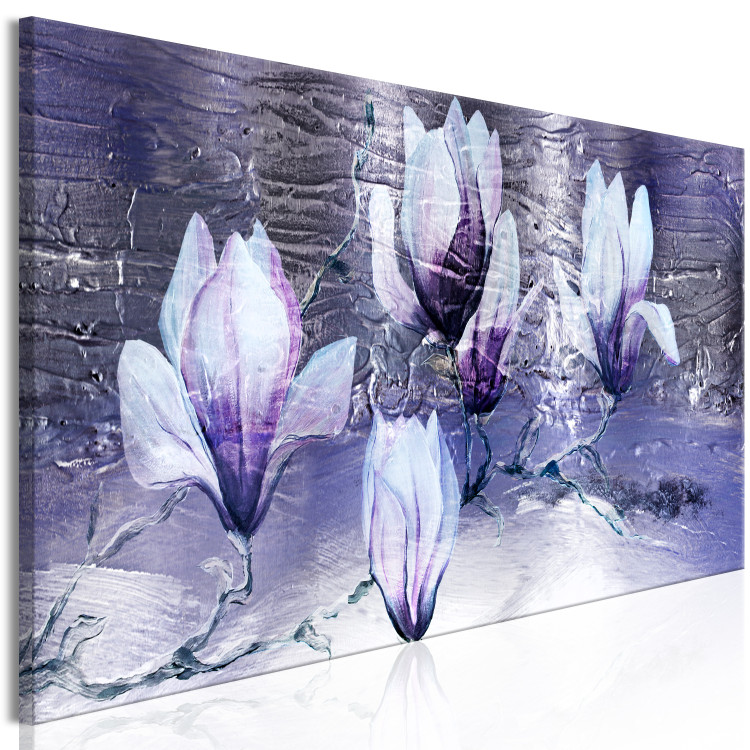Canvas Print Flowers for Mom (1-piece) narrow - magnolias in shades of purple 138582 additionalImage 2