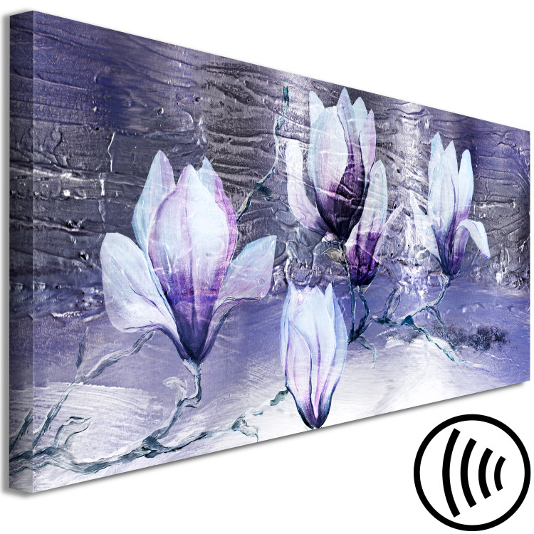 Canvas Print Flowers for Mom (1-piece) narrow - magnolias in shades of purple 138582 additionalImage 6