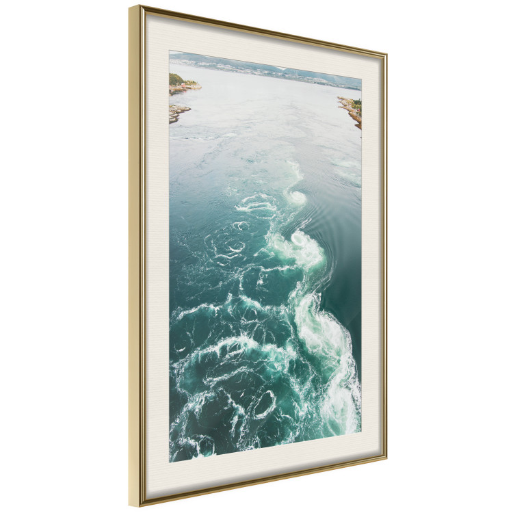 Poster Turquoise Whirls - landscape of a blue lake with small waves 138782 additionalImage 15