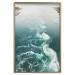 Poster Turquoise Whirls - landscape of a blue lake with small waves 138782 additionalThumb 23