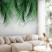 Photo Wallpaper Under a Tropical Plant - Branchy Palm Twigs With Green Leaves 145182