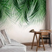 Photo Wallpaper Under a Tropical Plant - Branchy Palm Twigs With Green Leaves 145182 additionalThumb 4