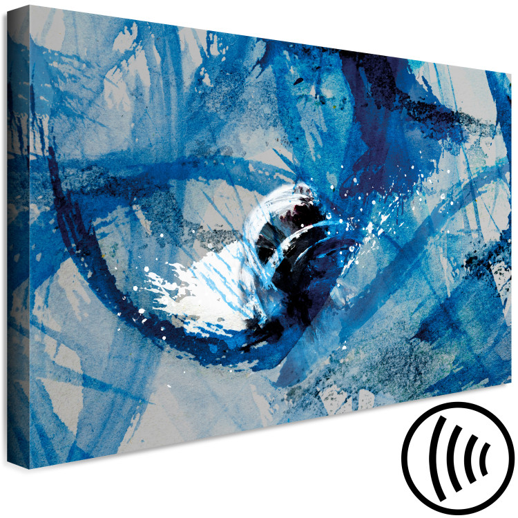 Canvas Print Blue Dynamics - Abstract Composition of Paint Spots 145482 additionalImage 6