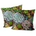 Decorative Velor Pillow A world of the succulents - a floral composition with rich detailing 148482 additionalThumb 3