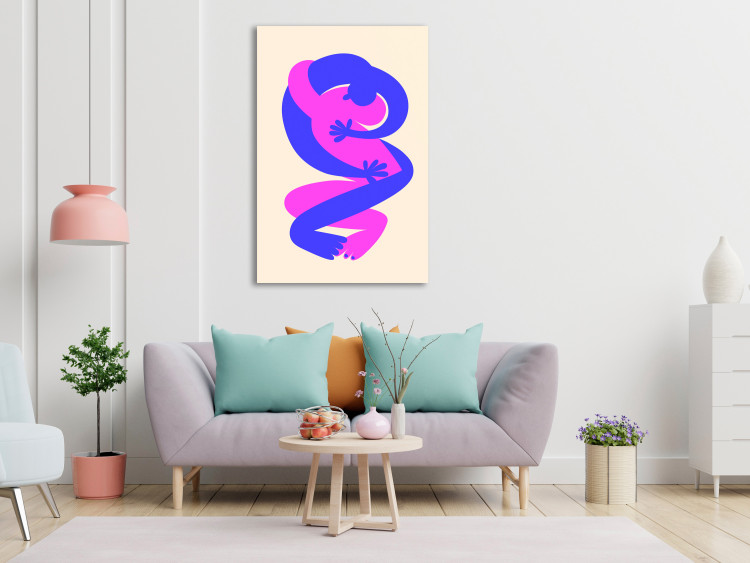 Canvas Art Print Colorful Figures - Energetic Composition of Intertwined Silhouettes 149882 additionalImage 3