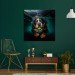 Canvas Art Print AI Bernese Mountain Dog - Floating Animal With a Ball in Its Mouth - Square 150182 additionalThumb 3