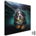 Canvas Art Print AI Bernese Mountain Dog - Floating Animal With a Ball in Its Mouth - Square 150182 additionalThumb 8