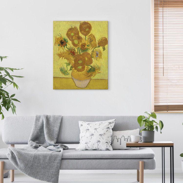 Reproduction Painting Still Life - Vase With Fifteen Sunflowers 150482 additionalImage 5