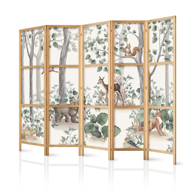 Folding Screen Forest Story - Watercolor Landscape With Animals for Children II [Room Dividers] 150982 additionalImage 5