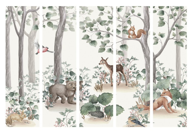 Folding Screen Forest Story - Watercolor Landscape With Animals for Children II [Room Dividers] 150982 additionalImage 7