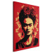 Canvas Print Frida Kahlo - Portrait With Roses on Head on Red Background 152282 additionalThumb 2