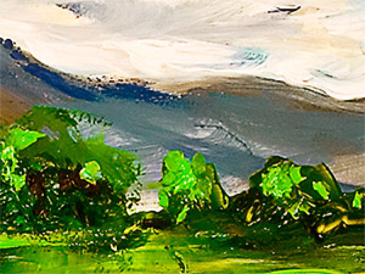 Canvas Art Print Mountain Landscape (3-piece) - Landscape of nature in vibrant colours 47582 additionalImage 2