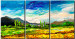 Canvas Art Print Mountain Landscape (3-piece) - Landscape of nature in vibrant colours 47582