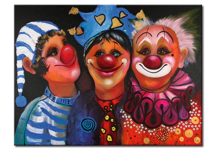 Canvas Art Print Three clowns 48882