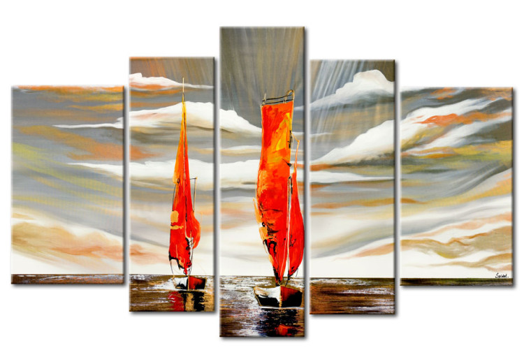 Canvas Art Print Luckily to the port 49682