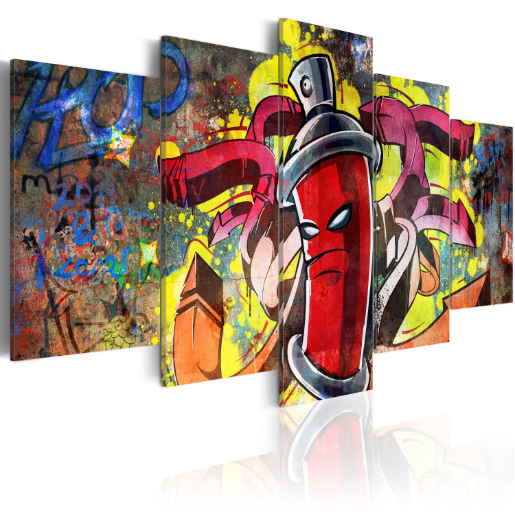 Canvas Art Print Angry spray can 55682 additionalImage 2