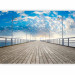 Photo Wallpaper Pier - Landscape Surrounded by the Blue Sea and Calm Sky with Clouds 61682 additionalThumb 1