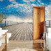 Photo Wallpaper Pier - Landscape Surrounded by the Blue Sea and Calm Sky with Clouds 61682 additionalThumb 8