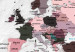 Canvas Art Print World Map: Pink Continents 91882 additionalThumb 5