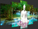 Print On Glass Zen Waterfall [Glass] 94282 additionalThumb 6