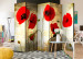 Folding Screen Golden Poppy Field II - romantic red flowers on a golden background 95282 additionalThumb 4
