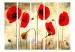 Folding Screen Golden Poppy Field II - romantic red flowers on a golden background 95282 additionalThumb 3